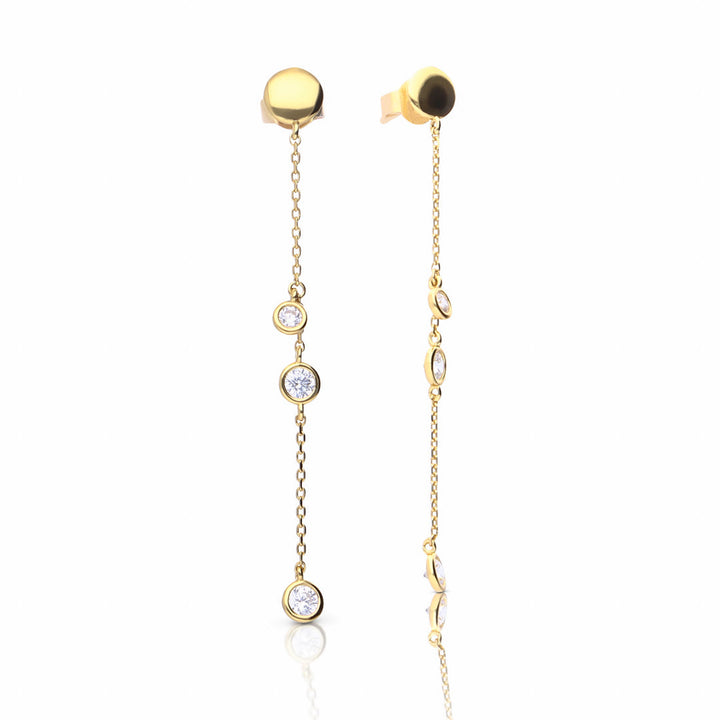Diamonfire Bezel Set Zirconia Drop Earrings
