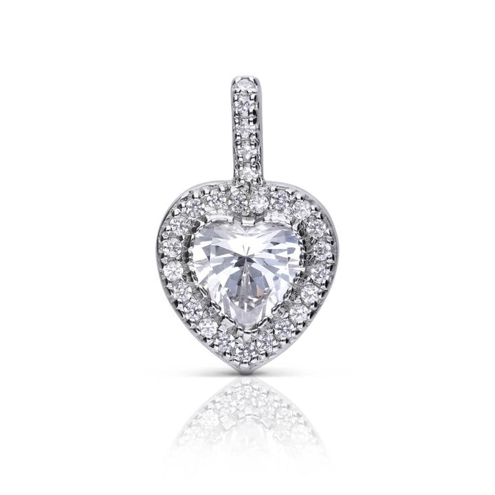Diamonfire Pave Set Zirconia Heart Pendant