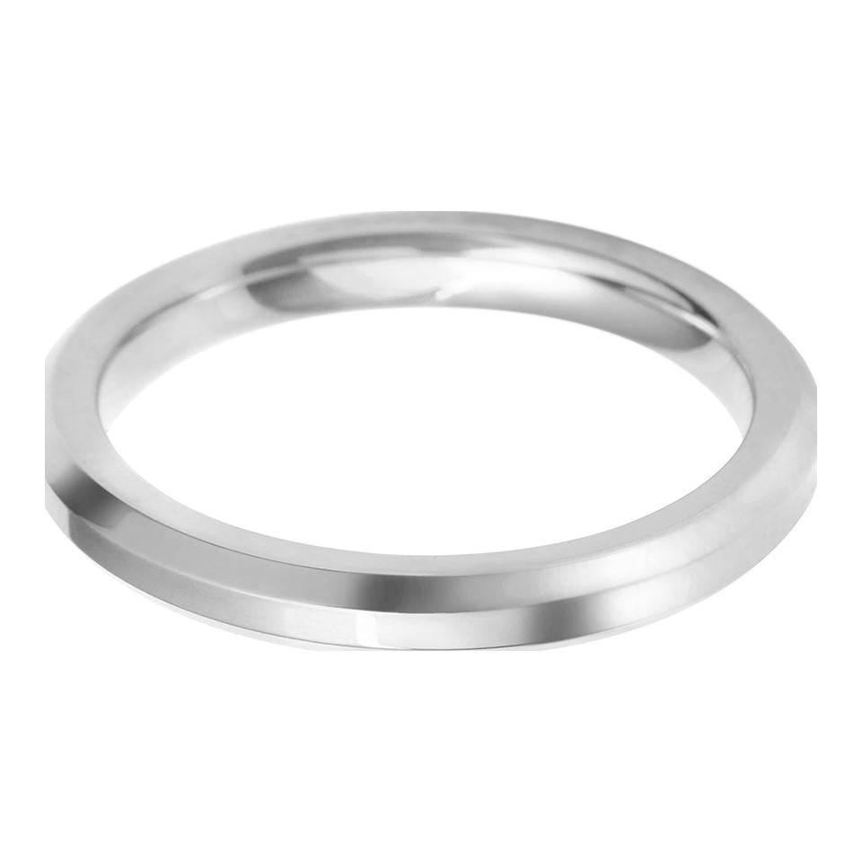 2mm Bevelled Edge Medium Weight Wedding Ring