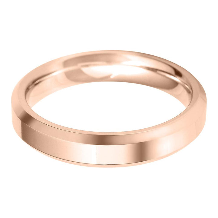 4mm Bevelled Edge Medium Weight Wedding Ring
