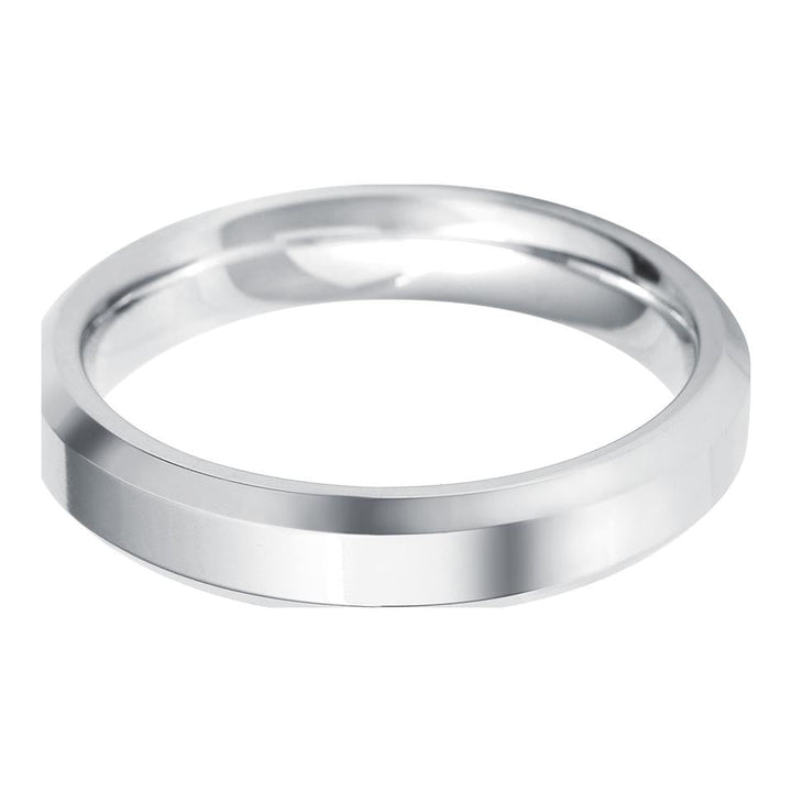 4mm Bevelled Edge lightweight Wedding Ring