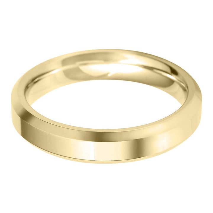 4mm Bevelled Edge Heavy Weight Wedding Ring