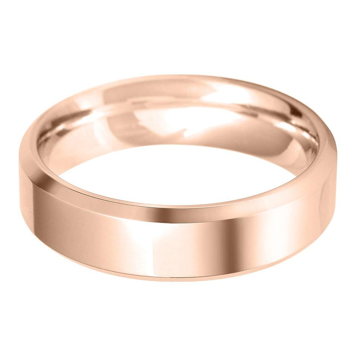 6mm Bevelled Edge Medium Weight Wedding Ring