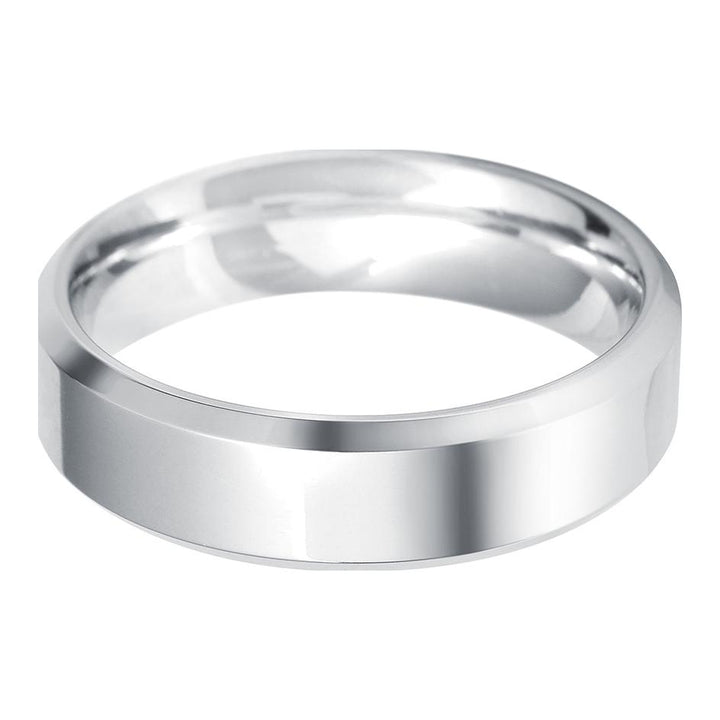 6mm Bevelled Edge Medium Weight Wedding Ring