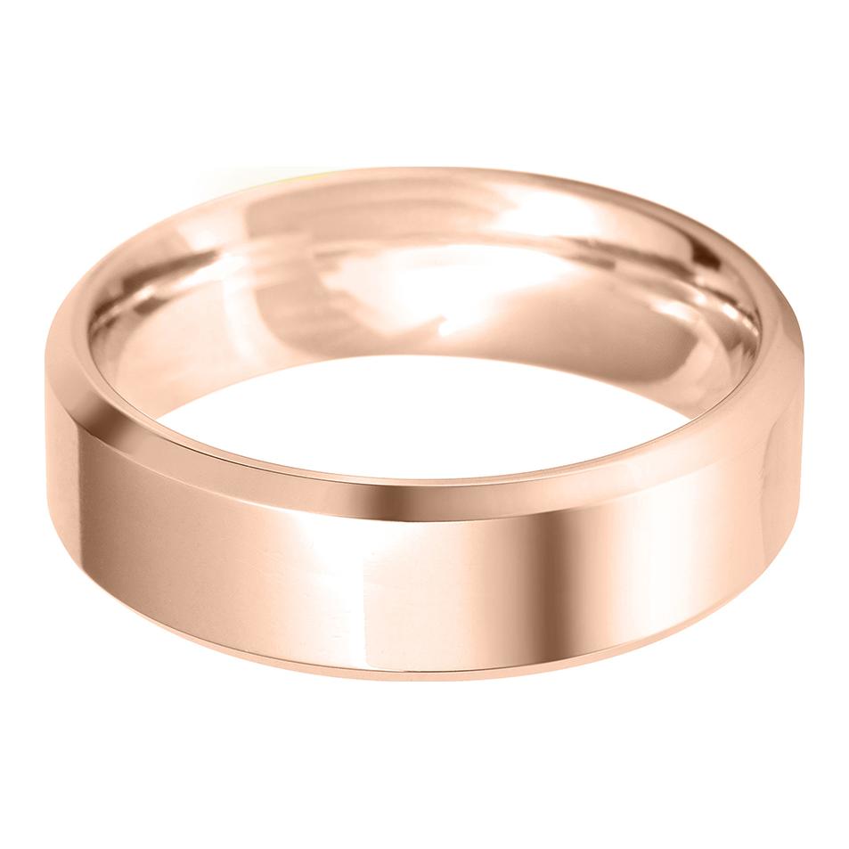 7mm Bevelled Edge Lightweight Wedding Ring