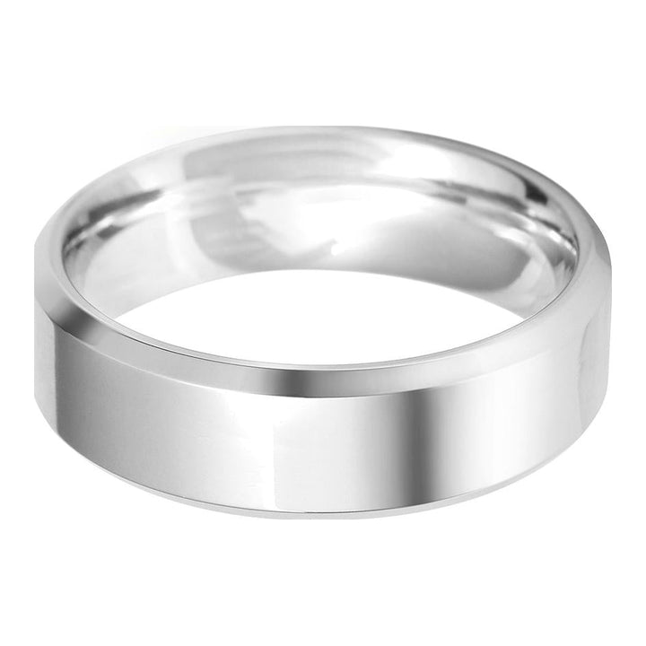 7mm Bevelled Edge Medium Weight Wedding Ring