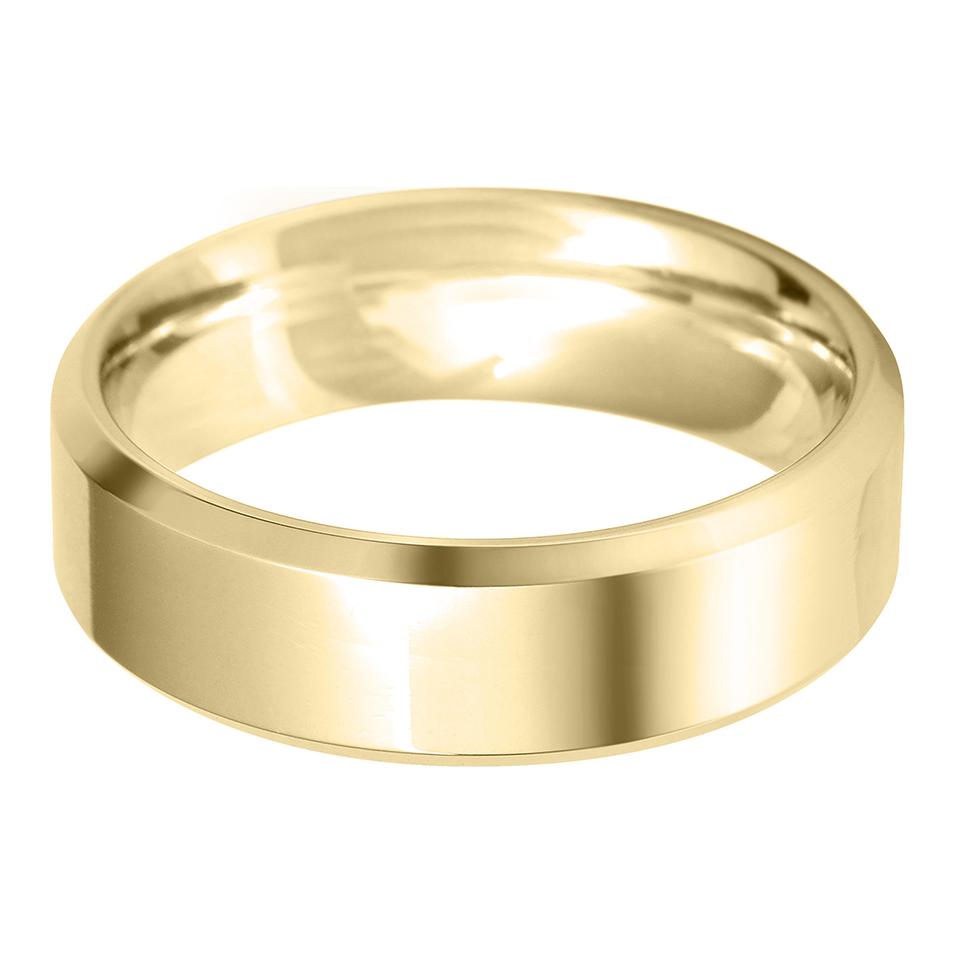 7mm Bevelled Edge Heavy Weight Wedding Ring