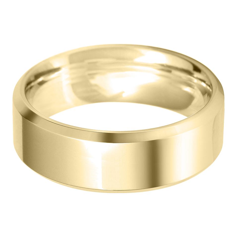 8mm Bevelled Edge Heavy Weight Wedding Ring