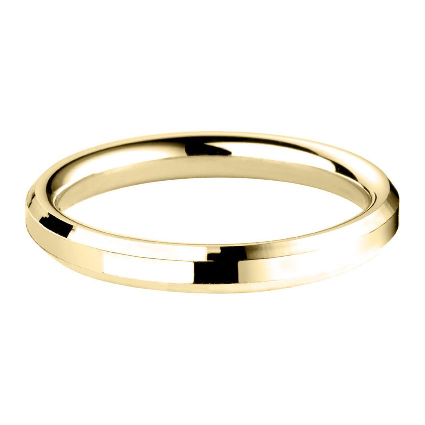 2.5mm Bevelled Edge Medium Weight Wedding Ring