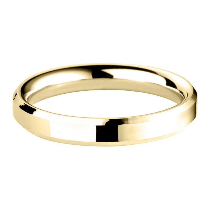 3mm Bevelled Edge Lightweight Wedding Ring