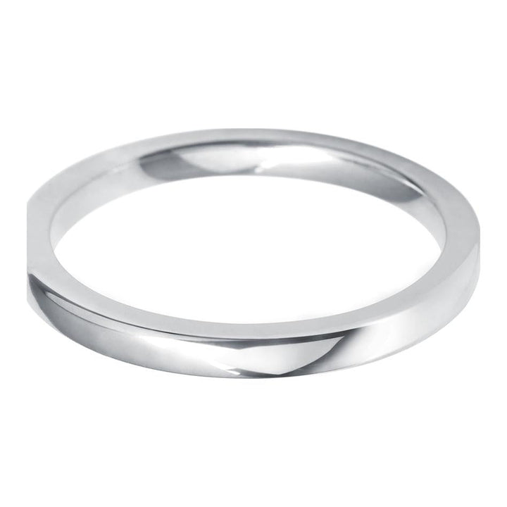 2mm Cushion lightweight Wedding Ring