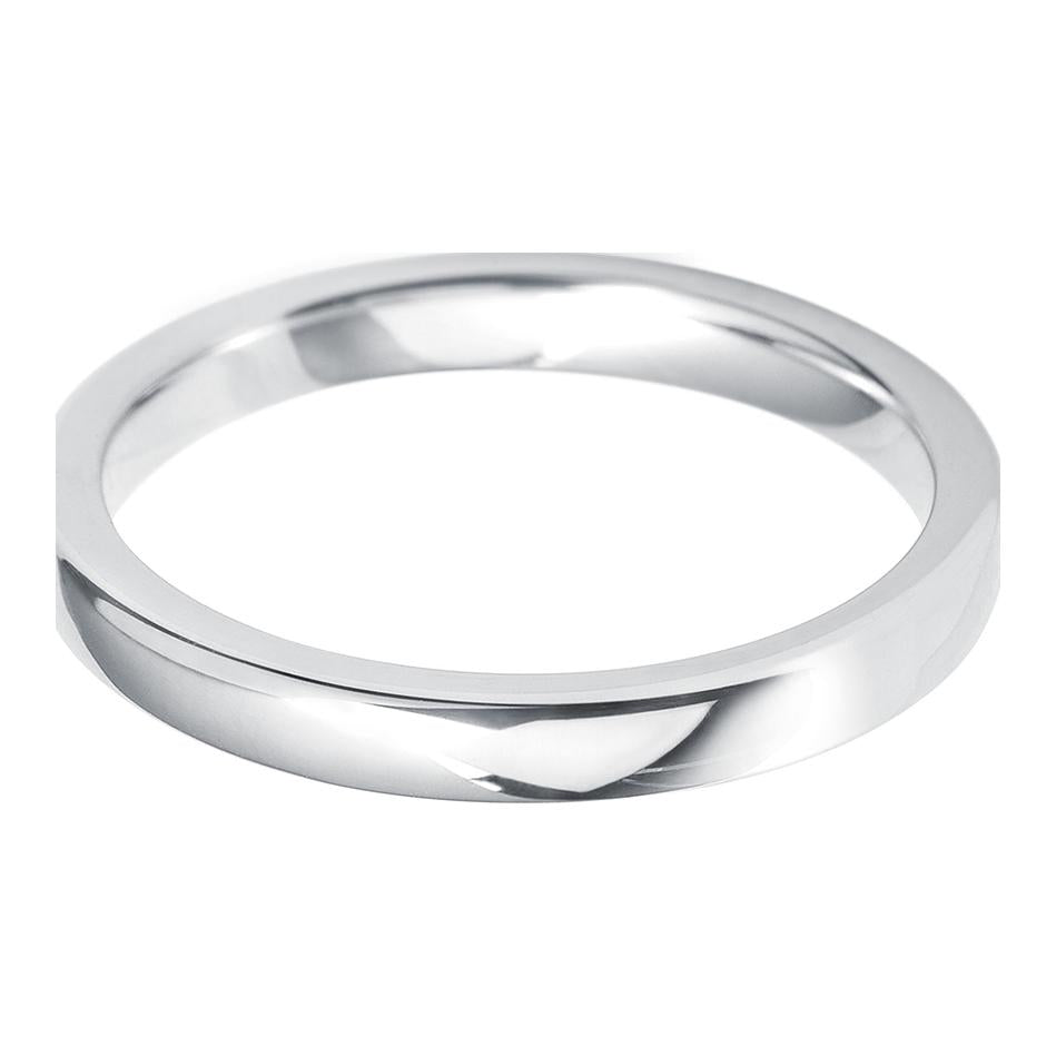 2.5mm Cushion lightweight Wedding Ring