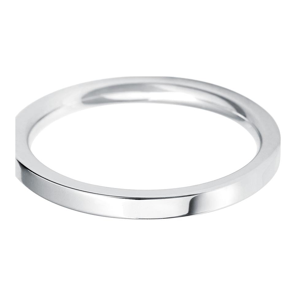 2mm Flat Court Medium Weight Wedding Ring