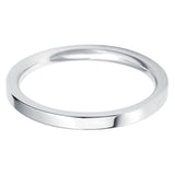 2mm Flat Court Medium Weight Wedding Ring