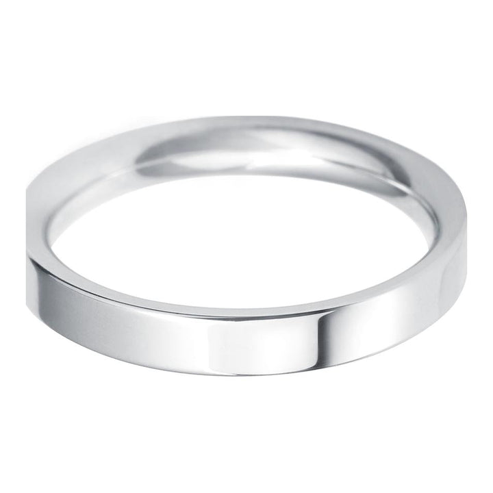 3mm Flat Court Medium Weight Wedding Ring