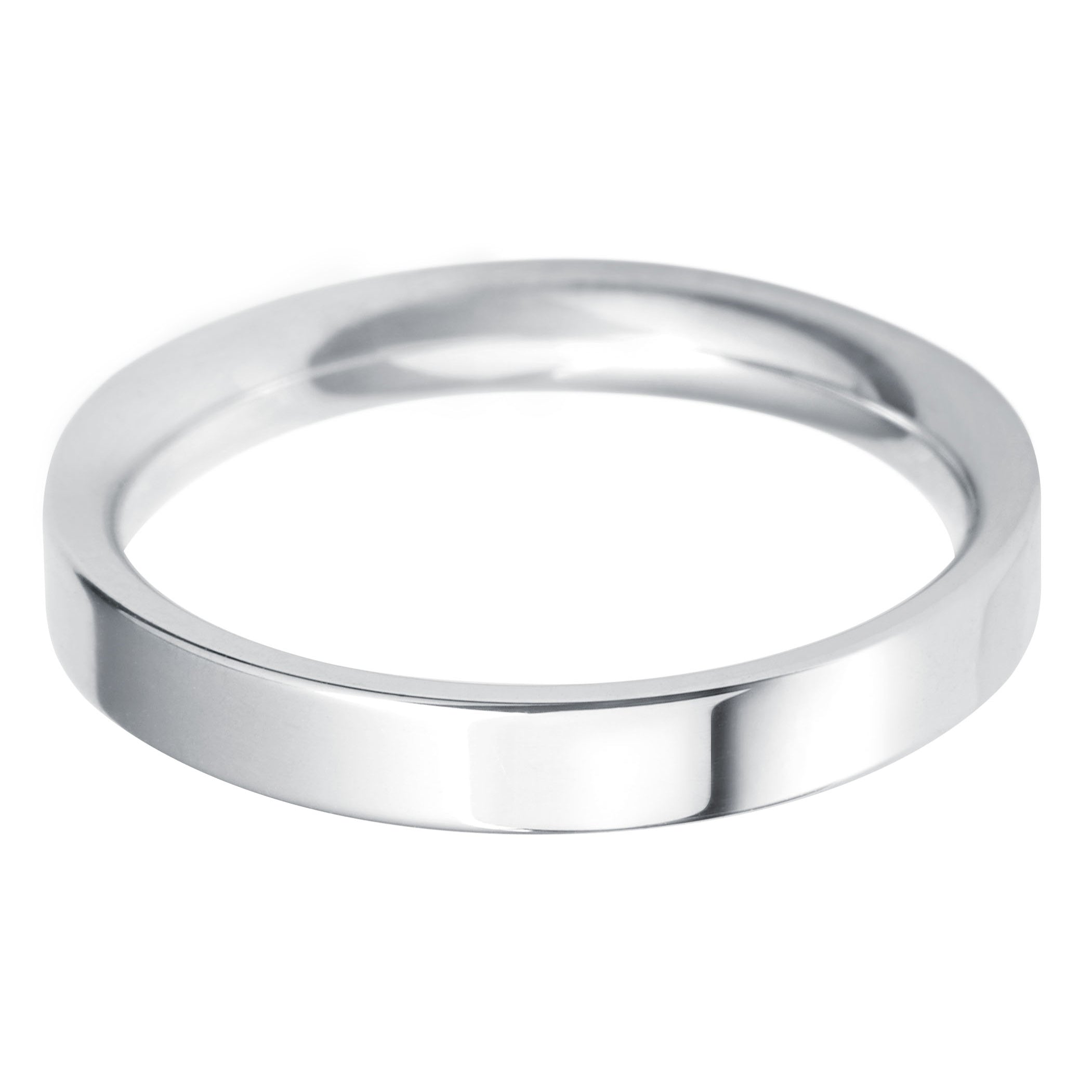 3mm Flat Court Medium Weight Wedding Ring