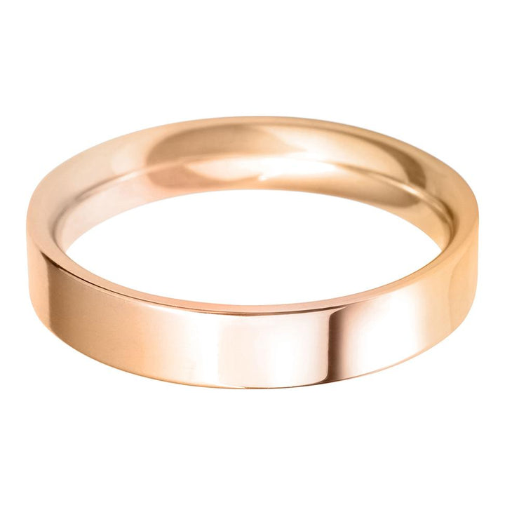 4mm Flat Court Medium Weight Wedding Ring