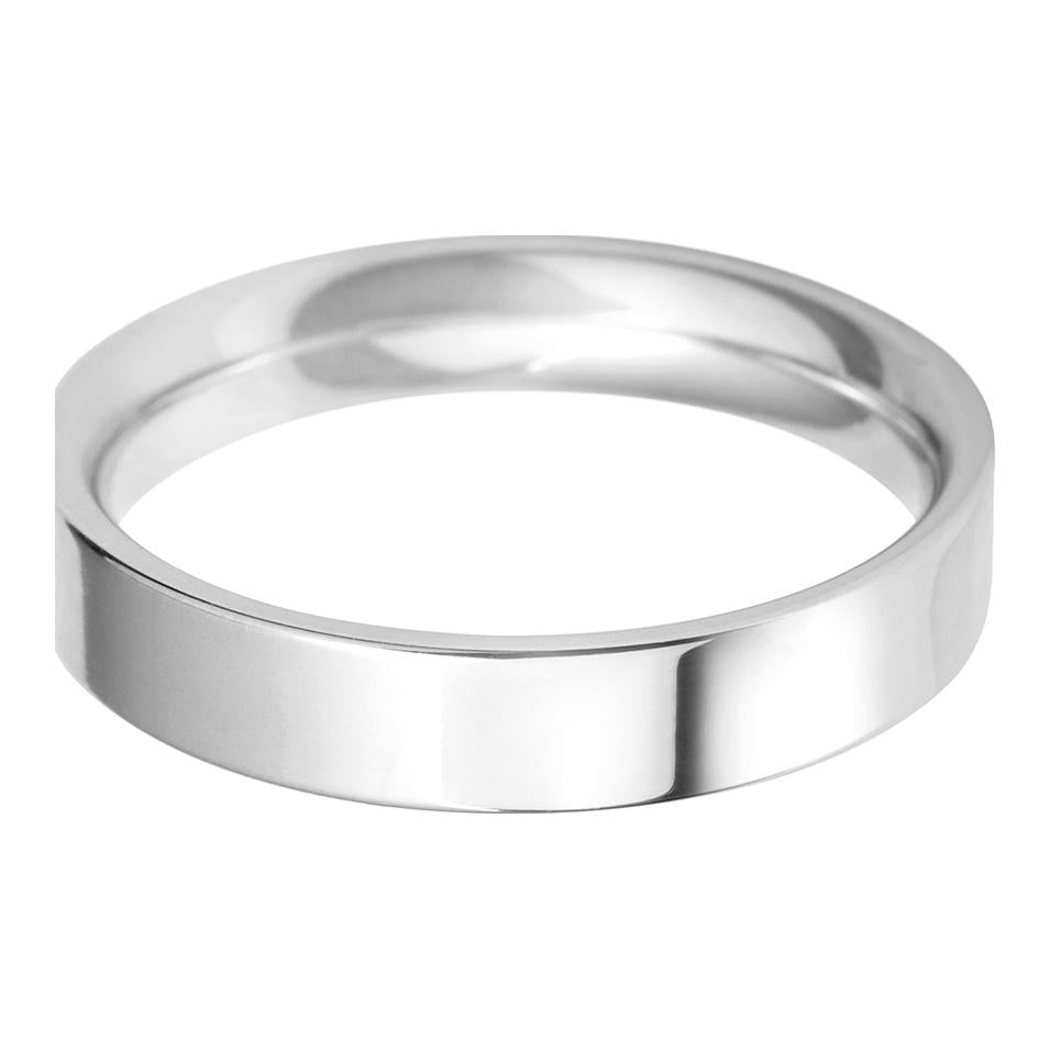 4mm Flat Court Medium Weight Wedding Ring