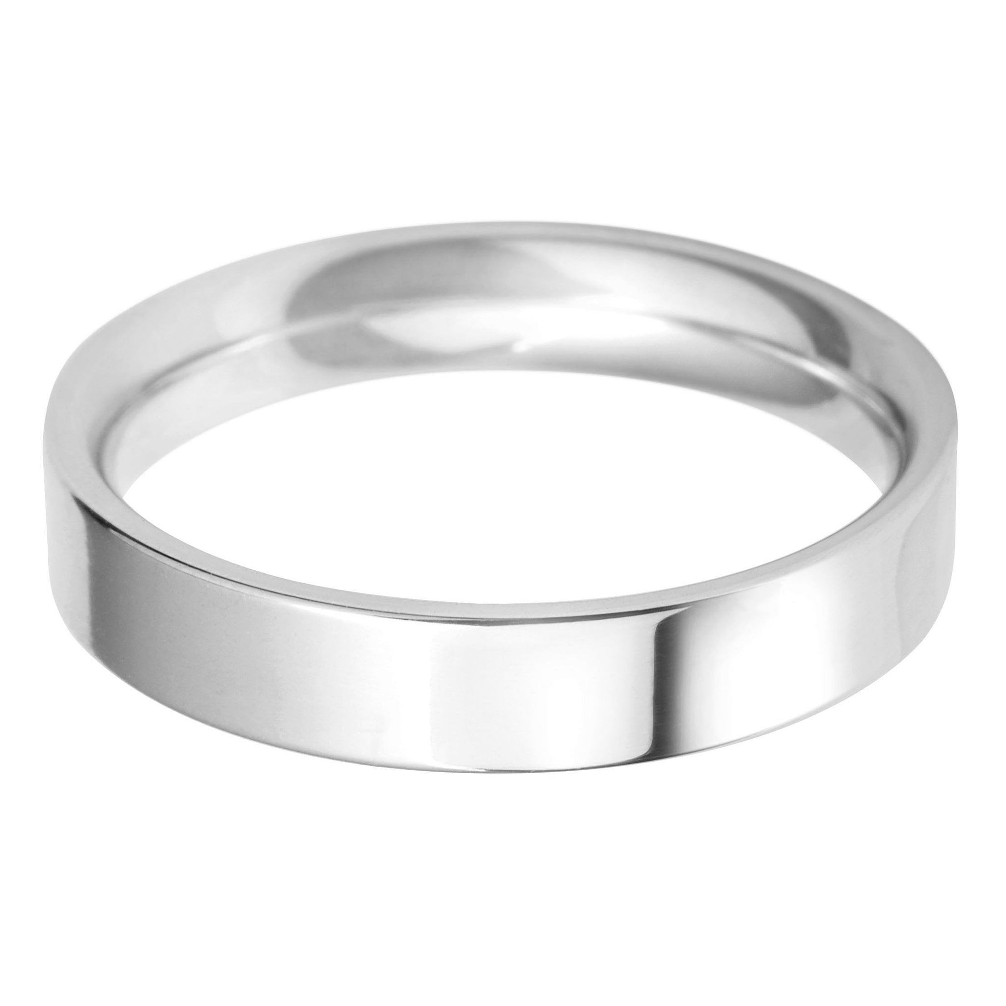 4mm Flat Court Medium Weight Wedding Ring