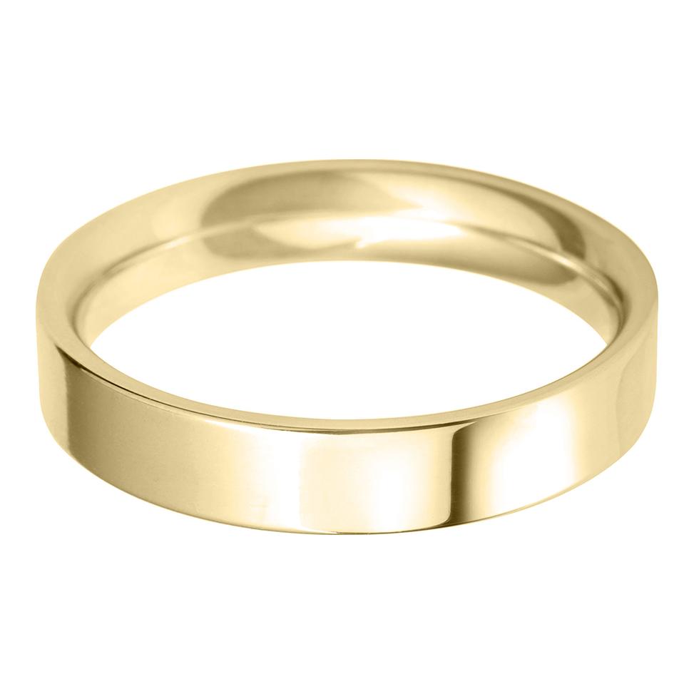 4mm Flat Court Lightweight Wedding Ring