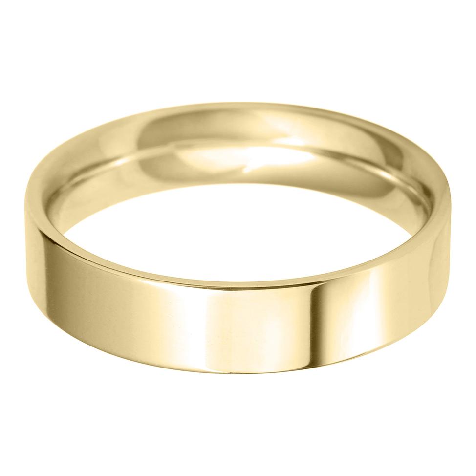 5mm Flat Court Medium Weight Wedding Ring