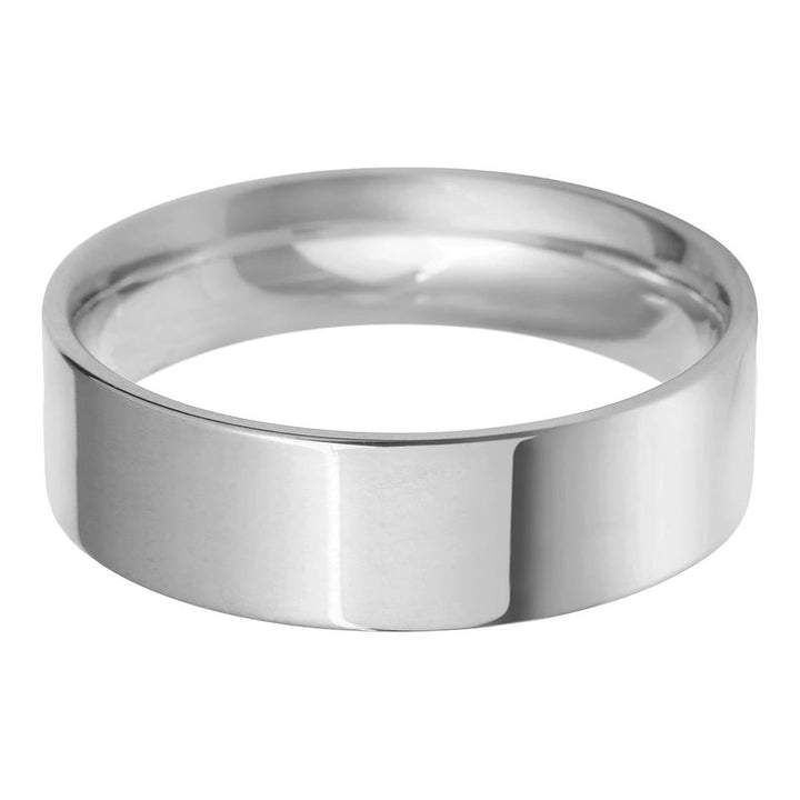 6mm Flat Court Heavy Weight Wedding Ring