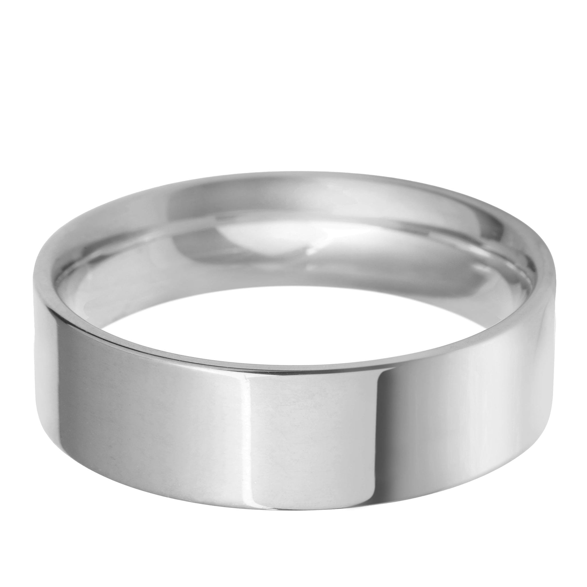 7mm Flat Court Medium Weight Wedding Ring