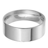 8mm Flat Court Medium Weight Wedding Ring