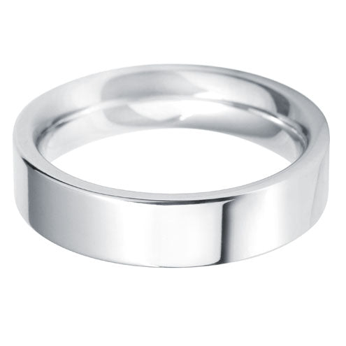5mm Flat Court Heavy Weight Wedding Ring