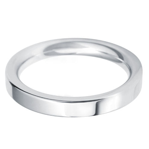 3mm Flat Court Heavy Weight Wedding Ring