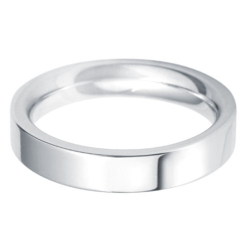 4mm Flat Court Heavy Weight Wedding Ring