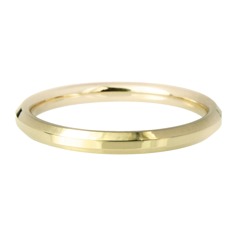 2mm Bevelled Edge Medium Weight Wedding Ring