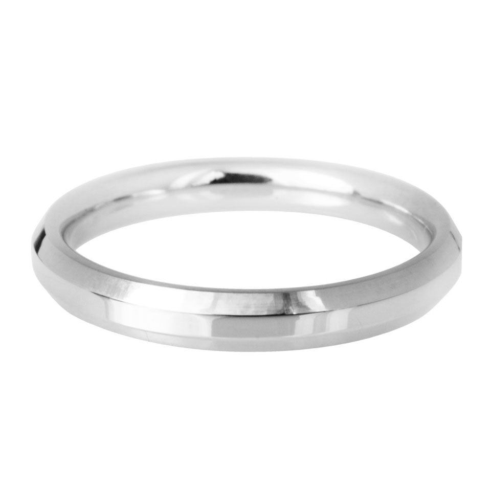 3mm Bevelled Edge lightweight Wedding Ring