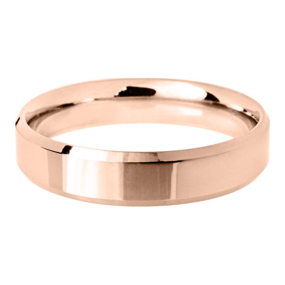 5mm Bevelled Edge Medium Weight Wedding Ring