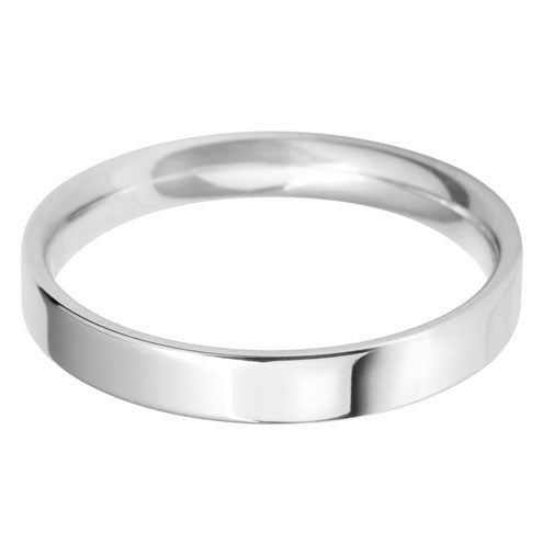 3mm Flat Court lightweight Wedding Ring