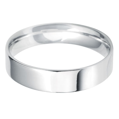 5mm Flat Court Medium Weight Wedding Ring