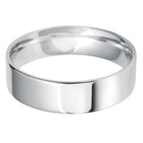 6mm Flat Court Medium Weight Wedding Ring