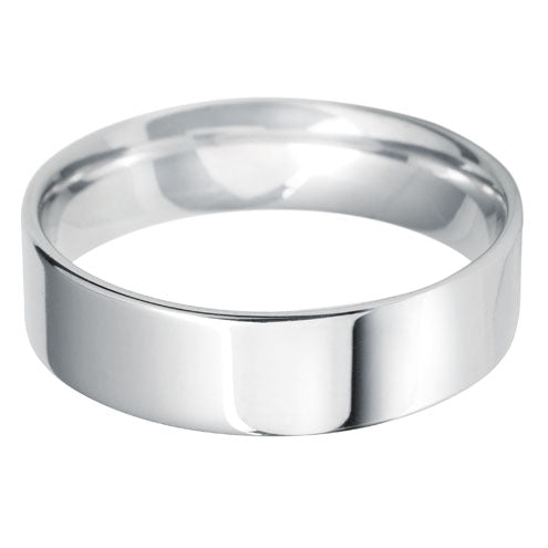 6mm Flat Court lightweight Wedding Ring