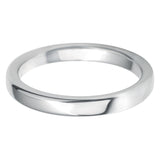 2.5mm Rounded Flat Medium Weight Wedding Ring