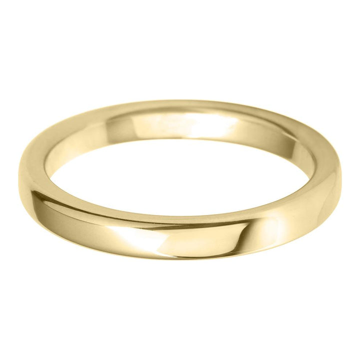 2.5mm Rounded Flat Lightweight Wedding Ring