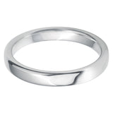 3mm Rounded Flat lightweight Wedding Ring