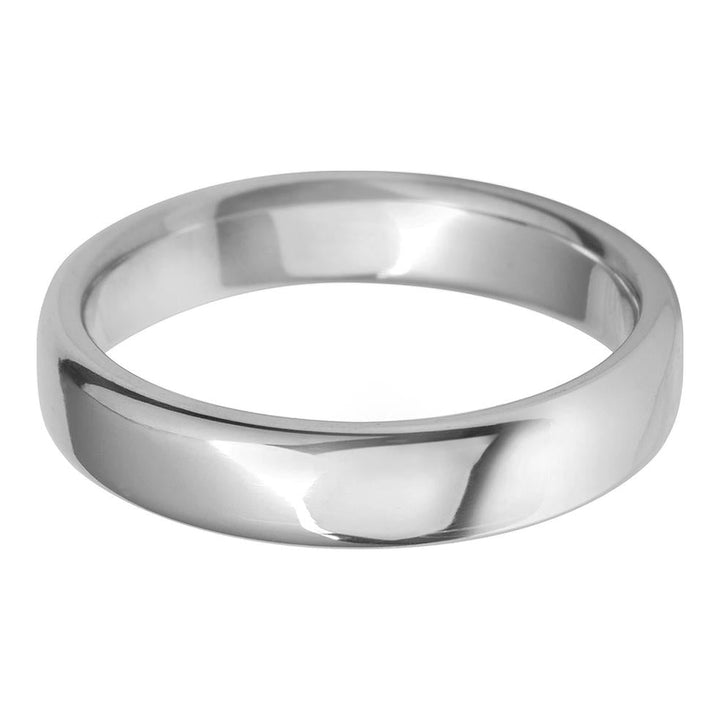 4mm Rounded Flat Heavy Weight Wedding Ring