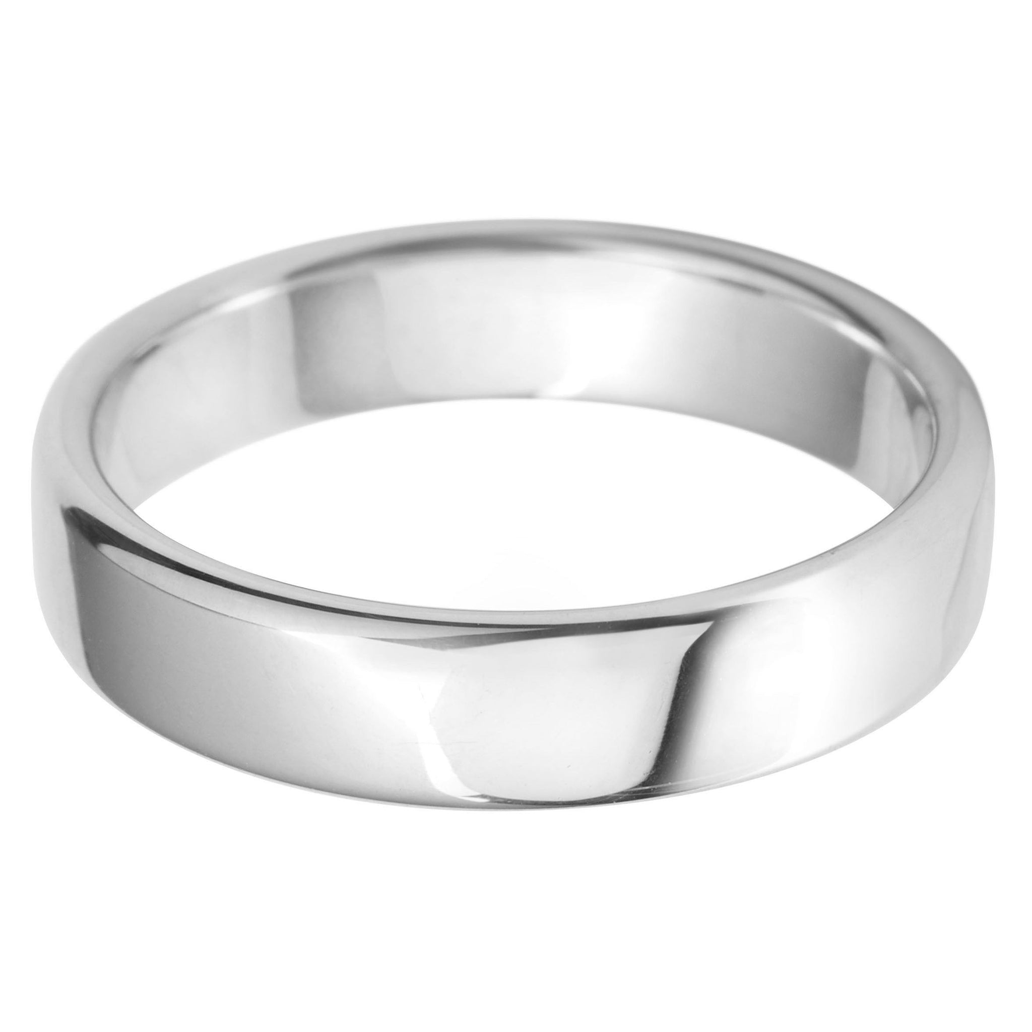 5mm Rounded Flat lightweight Wedding Ring