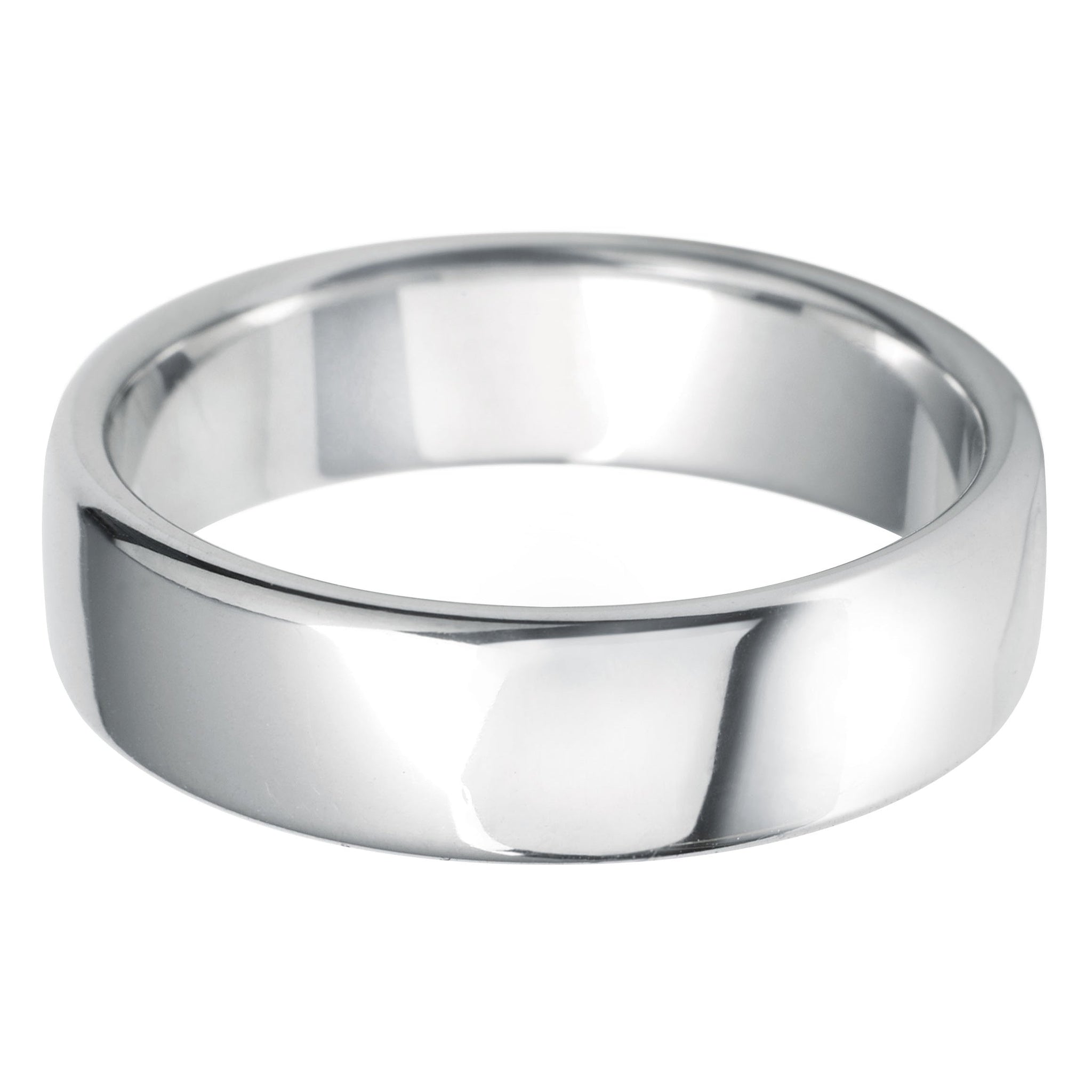 6mm Rounded Flat Medium Weight Wedding Ring
