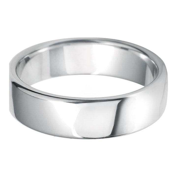 8mm Rounded Flat Medium Weight Wedding Ring