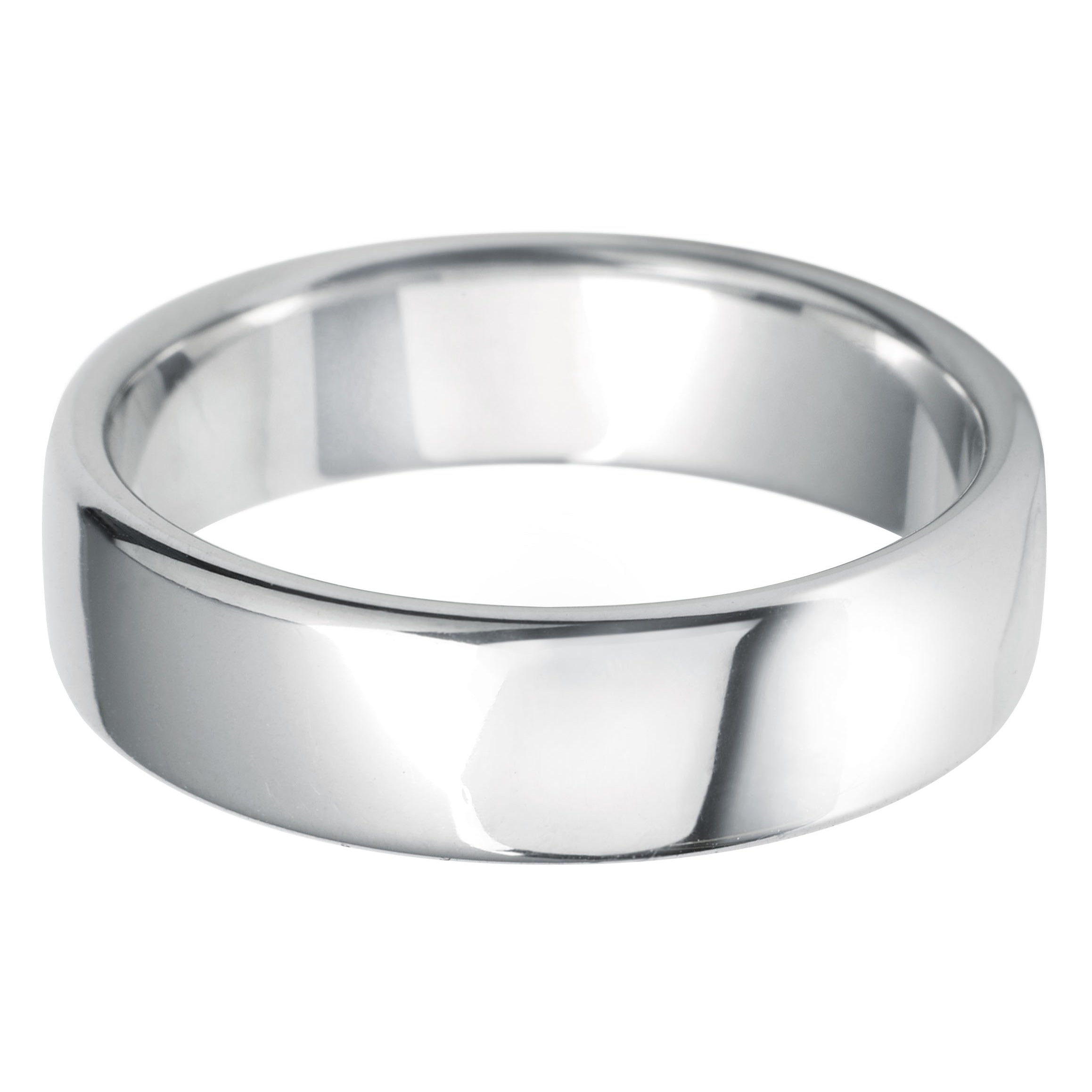 8mm Rounded Flat lightweight Wedding Ring