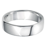 6mm Rounded Flat lightweight Wedding Ring