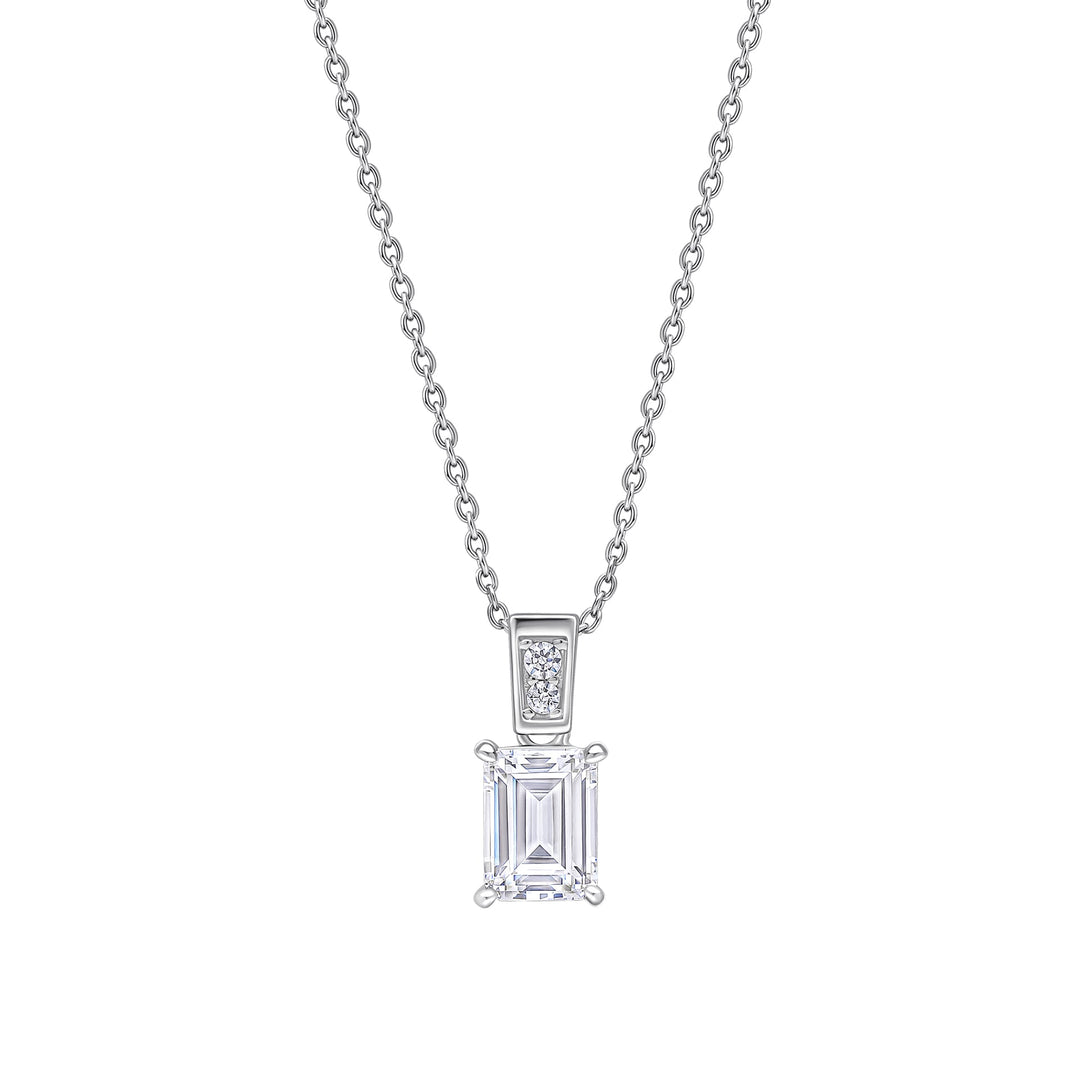 Diamonfire Emerald Cut Zirconia Pendant