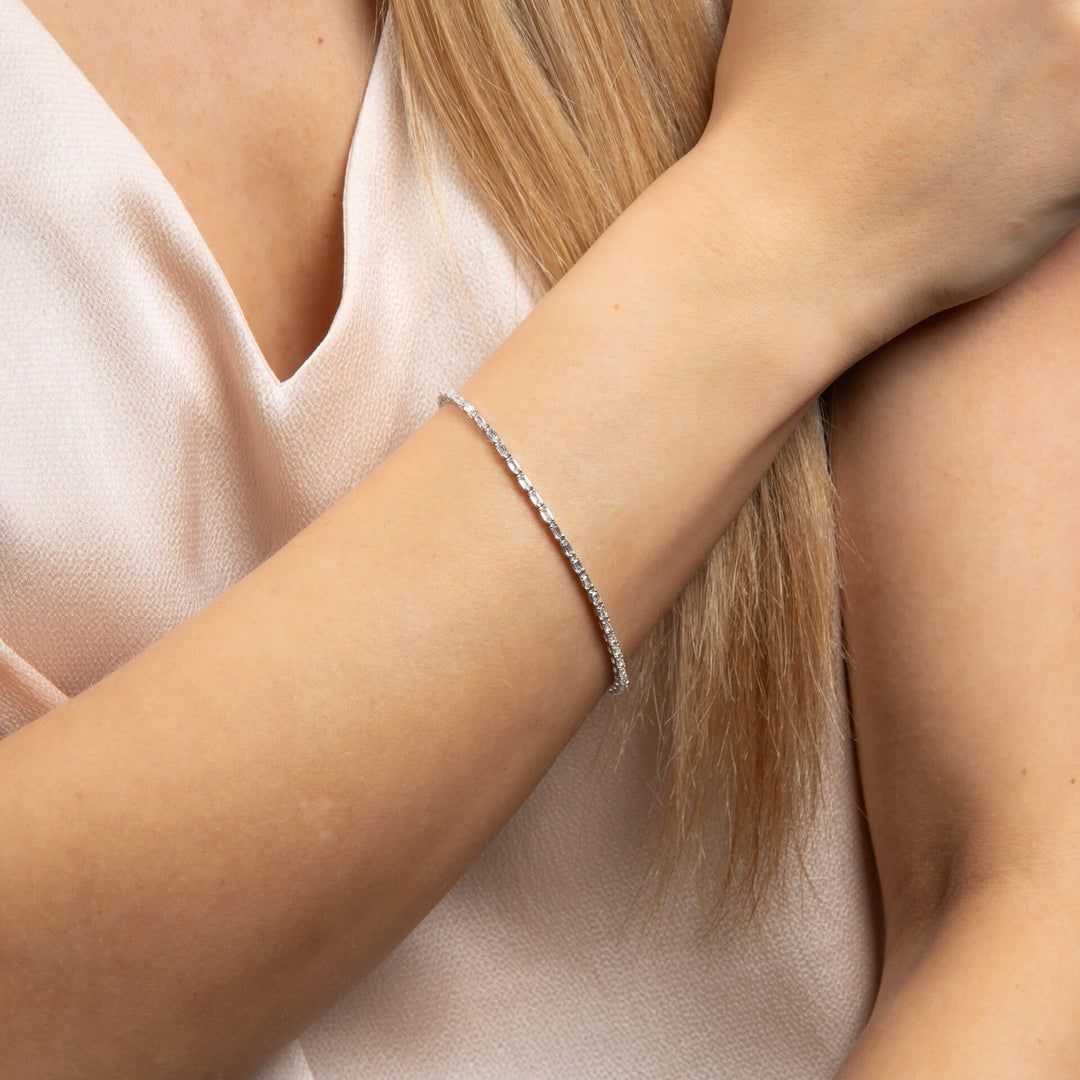 Diamonfire Fine Baguette Tennis Bracelet