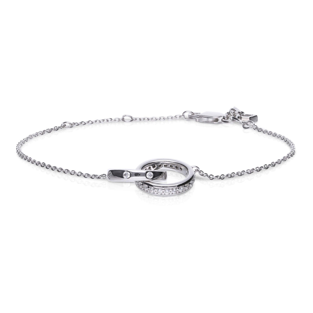 Diamonfire Interlocking Rings Bracelet